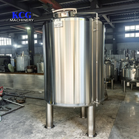 Réservoir de stockage vertical stérile en acier inoxydable de 2000 L, réservoir de fermentation de lait liquide, réservoir d'eau pure de grande capacité, multifonctionnel