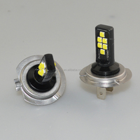 Ampoule de phare antibrouillard LED H7 3030 12SMD 12 LED pour système d'éclairage automobile et moto