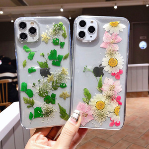 Cover posteriore della cassa del telefono in TPU trasparente Real Flower per iPhone <span class=keywords><strong>11</strong></span> 12 13 14 15 <span class=keywords><strong>Pro</strong></span> Max <span class=keywords><strong>Apple</strong></span> custodie trasparenti per telefoni - Product Image 1