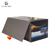 Support de téléphone portable en papier couché électronique publicitaire vide personnalisé support de téléphone de voiture boîte d'emballage d'impression UV avec couvercle magnétique