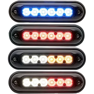 6 LED ION Surface Mount Led Warning Light Auto Strobe Lights Super Bright Flasher