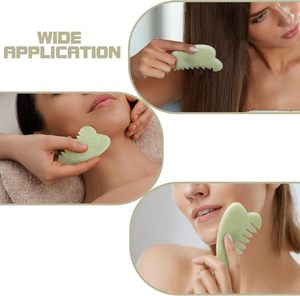 Peigne à cheveux et outil Gua Sha (2 pièces) – Masseur de tête portable et pierre de raclage facial pour <span class=keywords><strong>la</strong></span> thérapie du cuir chevelu, <span class=keywords><strong>la</strong></span> relaxation et le soulagement du stress - Product Image 3