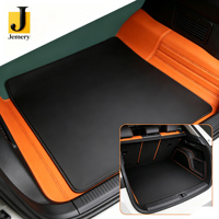 Jemery Revêtement de panneau latéral de coffre de voiture en cuir PU extensible, résistant aux rayures, occultant et anti-humidité, alternative au cuir