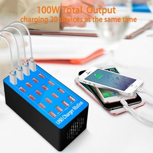 Stazione di <span class=keywords><strong>ricarica</strong></span> USB 20 porte 100W stazione di <span class=keywords><strong>ricarica</strong></span> USB multipla caricatore USB Multi porte per Tablet Iphone13 12 XS SamsungXiaomi - Product Image 5