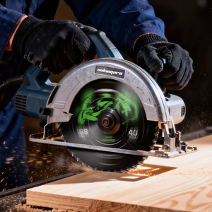 Lame de scie à panneaux de 6-1/2 pouces, lame de scie circulaire TCT pour la coupe du bois, pour bois dur, panneau de mélamine - Product Image 2