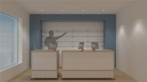 Bancone Reception Personalizzato per Cliniche e Farmacie, Design Moderno in Legno per Negozi al Dettaglio - Product Image 3