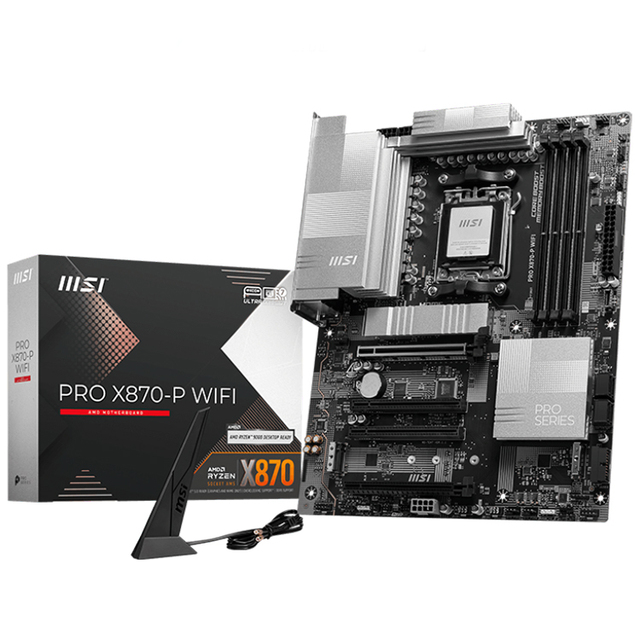 MSI PRO X870-P WIFI AM5 ATX Gaming Motherboard Supports AMD Ryzen 9000/ 8000/ 7000 Series AM5 Socket CPU AI PC Motherboard