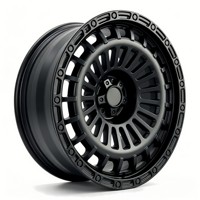 Rines Monobloque Forjados de Aleación T61, Estilo Beadlock Negro, Multiventana, para Camionetas Todoterreno, SUV 4x4, Vehículos de Calle