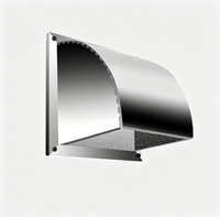 Grille d'aération murale moderne en acier inoxydable, étanche, pour climatisation de chambre, installation facile