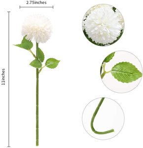12pcs palla <span class=keywords><strong>di</strong></span> crisantemo artificiale fiori <span class=keywords><strong>di</strong></span> seta ortensia Bouquet da sposa da sposa per la <span class=keywords><strong>casa</strong></span> giardino festa ufficio caffè - Product Image 3