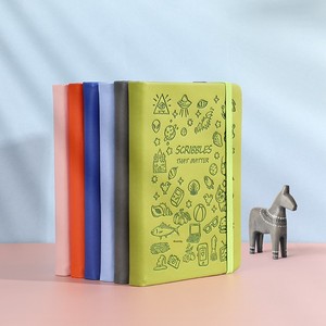 Carnet A6 en similicuir transfrontalier, carnet de notes mignon, journal étudiant personnalisé avec sangle, bloc-notes estampillé, cadeau - Product Image 3