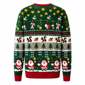 Manufacturers Custom Jacquard Pullover Ugly Christmas <strong>Jumpers</strong> <strong>Men's</strong> Crewneck <strong>Xmas</strong> Sweater Winter Knitwear - Product Image 2