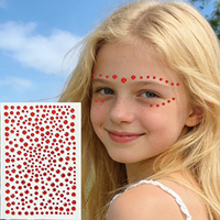 Autocollants pour le visage en acrylique, mignons et décoratifs, pour enfants et adultes, utilisation quotidienne, kit de peinture faciale pour fêtes