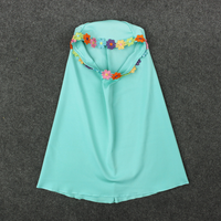 Nouvelle robe longue Abaya musulmane pour enfant avec broderies de fleurs mignonnes 2024 + Hijab, Abaya de prière islamique pour fille