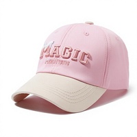 Casquette de sport unisexe de luxe à 6 panneaux structurée, bicolore, en velours 100 % coton, avec logo brodé 3D personnalisé, ajustable et de qualité supérieure, vente en gros