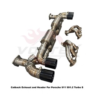 Sistema de Escape Completo de Titanio Vortex Sport Sound Tuning para Porsche 911 991.2 Turbo S, Piezas de Afinación de Escape Catback para Carreras - Product Image 3