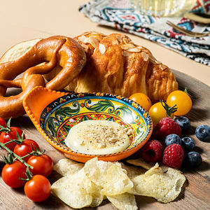 سيراميك بطراز بوهيمي مغربي ، طقم صلصات بمقبض متين ، وعاء للاستخدام المنزلي والحفلات أو المناسبات - Product Image 2