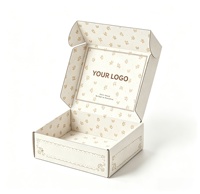 Boîte d'expédition pliable élégante blanche personnalisée en gros, écologique et réutilisable en carton ondulé pour emballage de cosmétiques et de cils