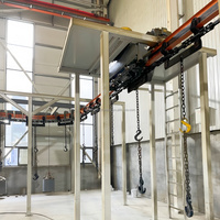 Ligne de production de revêtement électrostatique à faible bruit et grande capacité, certifiée CE, pour pièces d'excavatrices, profilés en acier, PLC