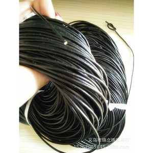 Cowhide Round <b>Rope</b> 1.5mm 2.0mm Black Brown Braided Leather Cord For Jewelry Beading Necklace <b>Bracelet</b> Making Supplies - Product Image 3