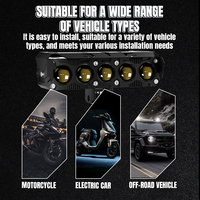 RUTENSE vente directe d'usine projecteurs de moto voiture phare led ampoules de voiture blanc jaune 5 yeux 6 yeux 8 yeux en gros