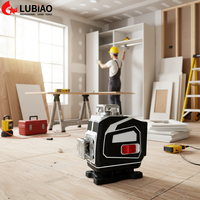 Niveau laser rotatif extérieur 12/16 lignes à faisceau vert/rouge avec fonction d'étalonnage automatique de précision – Kit combiné d'outils de nivellement laser