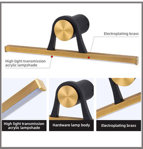 Lámpara de Pared Moderna con LED Dorado para Cuadros, Espejo de Baño de Hotel, Lámpara de Vanidad, Lámpara de Pared de Lujo para Cuadros - Product Image 1