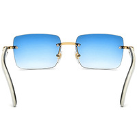 Lunettes de soleil avec logo personnalisé Lunettes de soleil de luxe Nouveau haute qualité pour femmes en nylon corne de buffle Lunettes de soleil de luxe carrées pour femmes