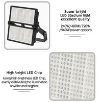 BBIER Portable 500W 1000W 1500W 2000W étanche IP66 projecteur extérieur projecteur stade projecteur LED lumière d'inondation