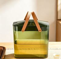 Seau à déchets de thé portable pour la maison avec filtre à résidus de thé, tuyau de drainage, accessoire de cérémonie du thé pour table à thé domestique