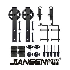 <span class=keywords><strong>Puerta</strong></span> de Granero empotrada de acero al carbono, <span class=keywords><strong>puerta</strong></span> doble Interior, Bypass de doble vía, Kits de Hardware de <span class=keywords><strong>puerta</strong></span> de Granero deslizante Industrial - Product Image 5