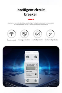 Medidor de Energía WiFi TY-MCB-1, Medidor Digital de Consumo Eléctrico kWh, Medidor de Energía Inteligente para el Hogar con Riel DIN y Pantalla - Product Image 3