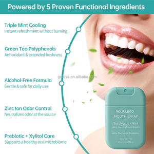 Spray buccal rafraîchissant personnalisé OEM ODM à l'eucalyptus et à la <span class=keywords><strong>menthe</strong></span> pour la mauvaise haleine - Fournisseur - Product Image 5