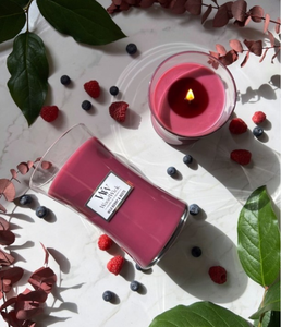 C & H برطمان شمع زجاج معطر وودويك مع أغطية مع حزمة كبيرة من شموع ثلاثية الشكل لساعة رملية - Product Image 1