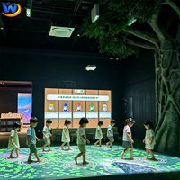 Système de projection interactive immersive pour sol de jeu avec détection de mouvement, pour jeux d'enfants et environnements familiaux