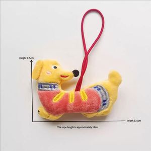 Colgante de peluche de Dachshund, colgante pequeño de perro de dibujos animados para bolso, decoración linda para correa de teléfono, amuleto para bolso con temática de mascotas - Product Image 5