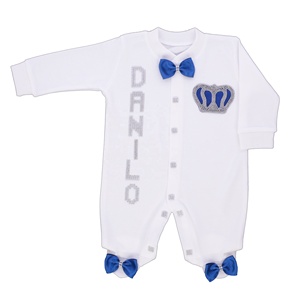 Conjunto de ropa de algodón 100% para recién nacido, conjunto de Pelele de manga larga personalizado, venta al por mayor, 3 piezas - Product Image 2