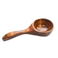Cuillère à soupe en bois à poignée longue, grande capacité, louche en bois personnalisable avec logo gravé, cuillère de service pour la cuisine