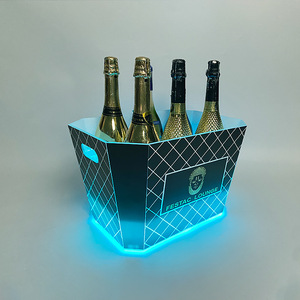 Tùy chỉnh cao cấp Thanh <span class=keywords><strong>Glow</strong></span> chiếu sáng LED ánh sáng Acrylic kim loại năng lượng đồ uống <span class=keywords><strong>Ice</strong></span> Cooler chủ <span class=keywords><strong>Ice</strong></span> bồn tắm thùng Bát Vodka Xô đá - Product Image 5