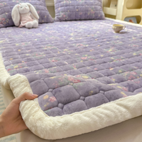 Matelas pliant en velours tissé à motif de dessin animé, coussin de lit non jetable pour la maison, literie d'hiver