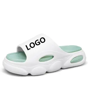 Custom Logo Customized EVA Indoor Outdoor Casual Beach Slipper Women Men House Home Thick Sole Slipper Slide Sandals Shoe Stock