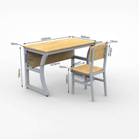 Table et chaises robustes pour enseignants, en bois, pour usage scolaire et de bureau, ensemble table et chaise pour écoles aux Philippines