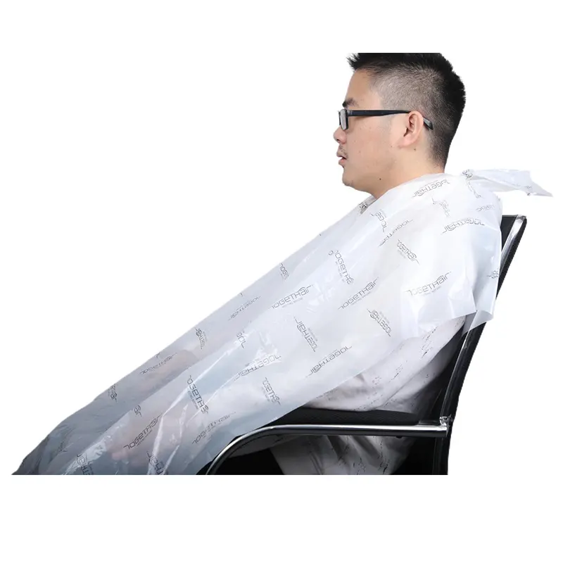 Kustom kualitas Premium pemotongan jubah Salon celemek pencukur rambut kain tata rambut celemek tahan air dengan plastik