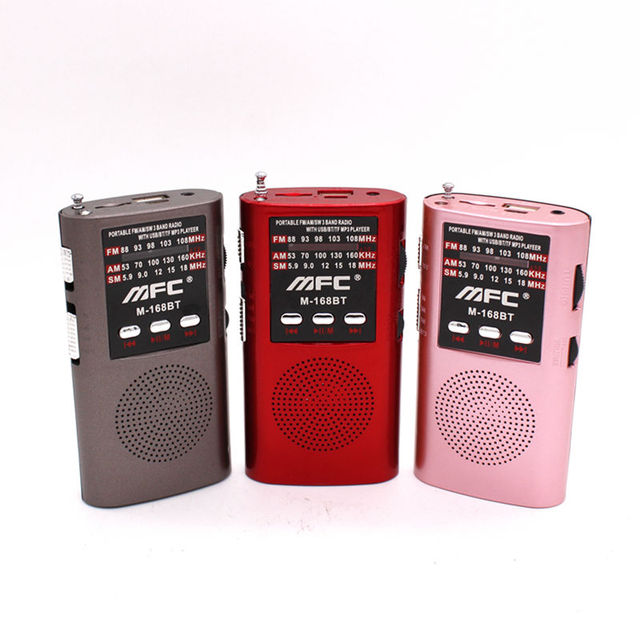 Vofull Retro Lithium Battery Radio Telescopic Antenna Portable Radio FM/AM/SW 3 Band Radio