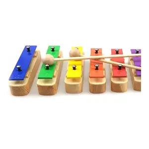 बच्चों के शैक्षिक पूर्वस्कूली सीखने लकड़ी के सिलाफ़न रंगीन 8 टन Metallophone संगीत साधन लकड़ी सिलाफ़न