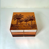 Coffret Cadeau de Dattes Importées du Moyen-Orient Émirats Arabes Unis, Grandes Dattes Persanes Confites de Qualité Supérieure, Boîtes Tiroirs à 3 Couches pour Bonbons Chocolat