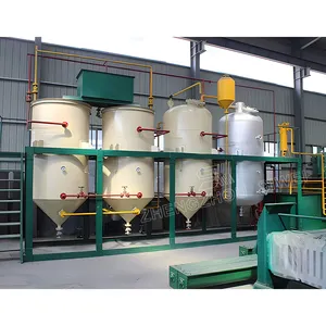 1-20Tons Small oil refinery unit sunflower oil refining machine cotton seed vegetable oil refinery equipment plant