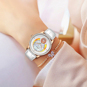 Montre mécanique de luxe pour femme, bracelet en cuir, 2067L, cadran bleu automatique, 2022 - Product Image 6