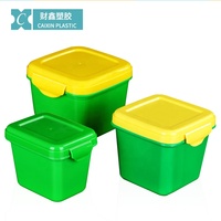 CX001 petite capacité 300g 500g 800g conteneurs en plastique hermétiques de forme carrée boîte d'emballage de sauce conteneurs de sauce avec couvercles