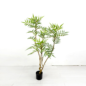 Arbre Bonsaï Artificiel de 120cm avec Paulownia en Plastique Vert Palmier pour Chambre à Coucher Plante de Qualité pour Décoration Intérieure - Product Image 2
